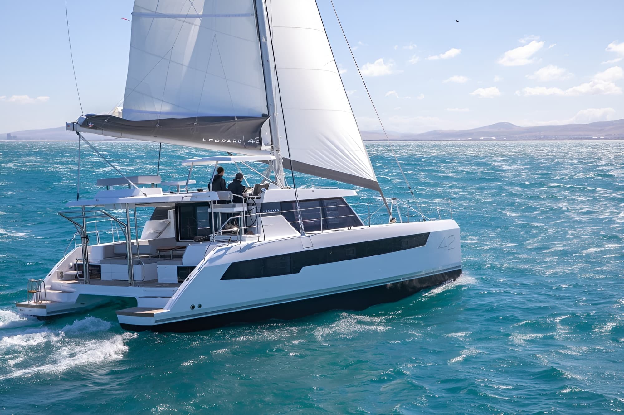 Sailing coaching on the water